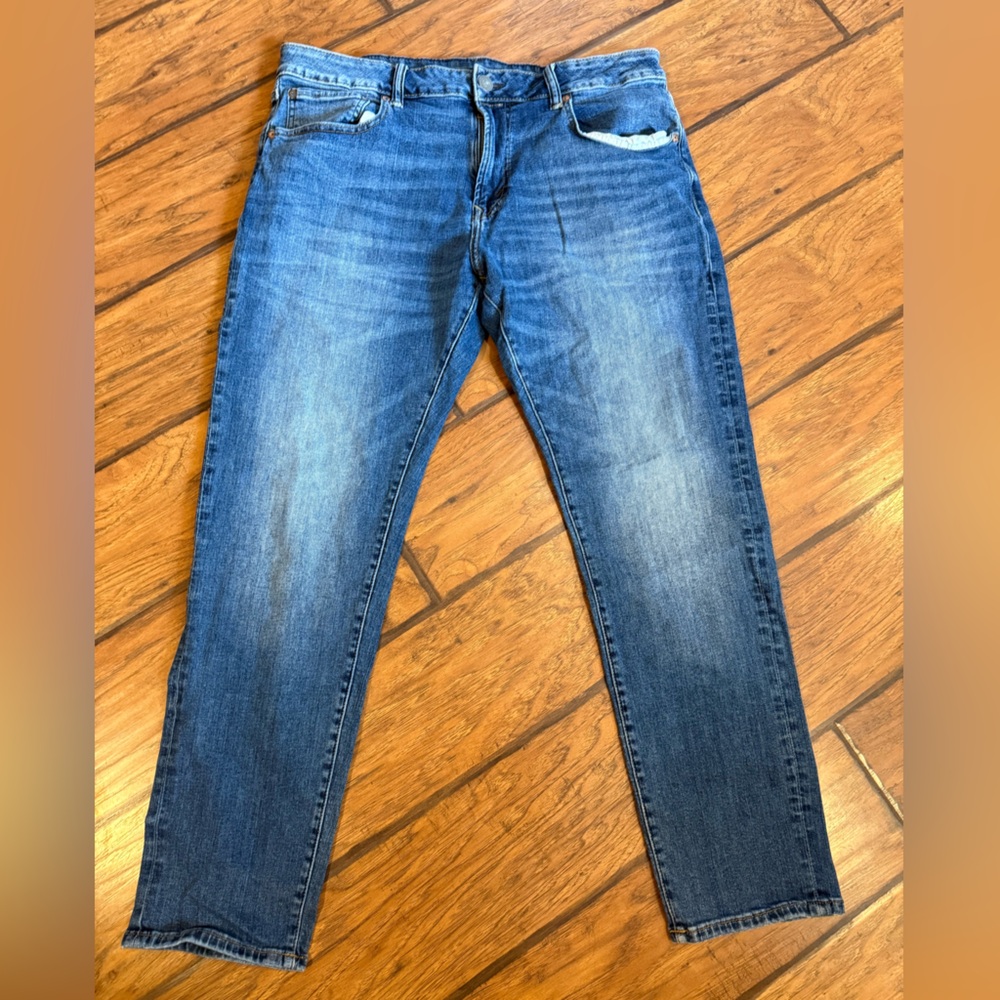 American Eagle jeans men’s 34x29 (tag 36x32) blue Athletic Fit stretch flex